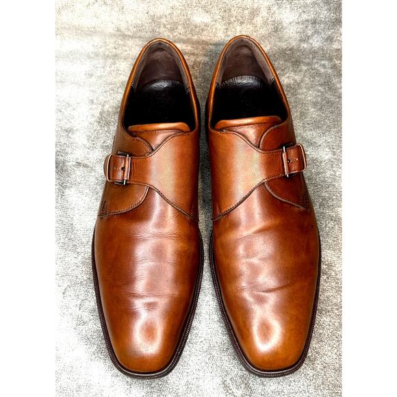 Ecco Monk Strap Brown Leather Loafers Men’s 13 US main image 8